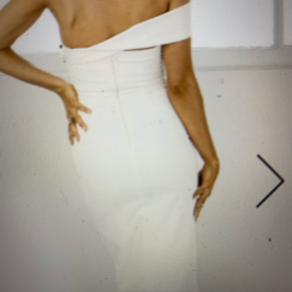 Cream one strap midi dress - Picture 4 of 6